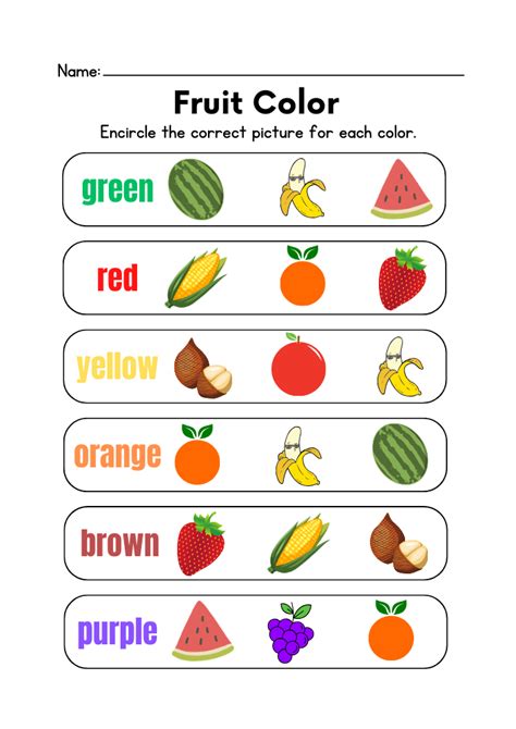 Color Worksheets For Preschool Firstworksheets