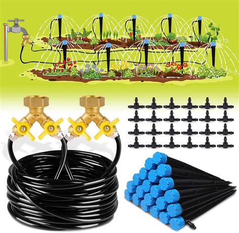 Amazon HIRALIY 98ft Drip Irrigation Kit For Garden Watering