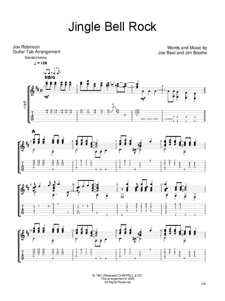 Guitar Chords Jingle Bell Rock