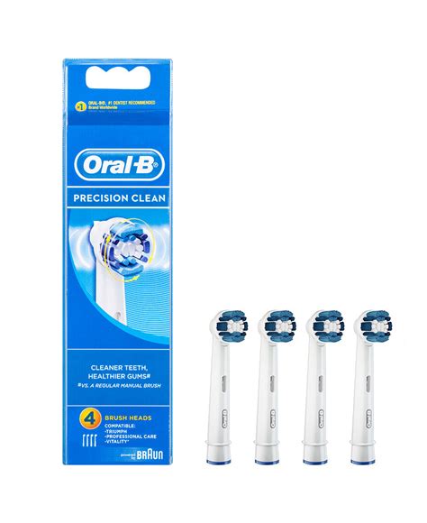 Oral B Precision Clean 4 Pack Toothbrush Heads Shaver Shop