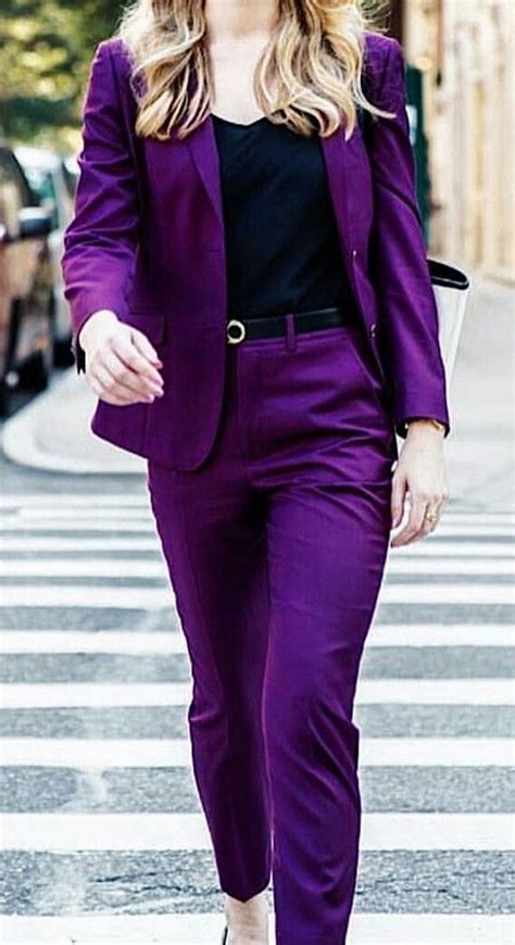 Pin By Simone Silva On Its Just Fashion Purple Prom Suit Womens