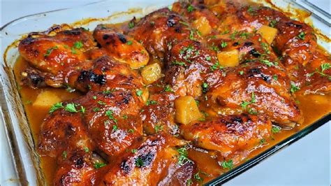 Sweet And Sour Pineapple Chicken Recipe Youtube