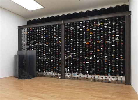 Coal Sculpture With Wall Of Coloured Glass Jannis Kounellis