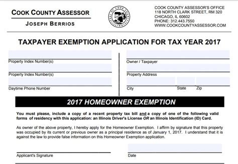 Cook County Tax Exemption Form 2022