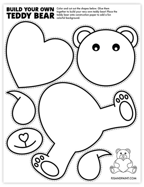 A Teddy Bear Cut Out With The Words Build Your Own Teddy Bear