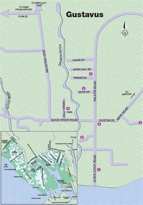 Gustavus Map - Yukon Territory Information