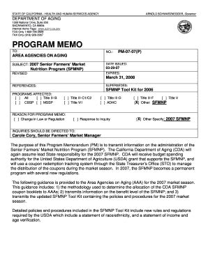 Fillable Online Aging Ca Program Memo Attachment To Form 20 Aging Ca