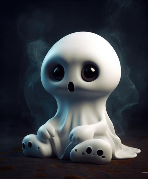 Premium Ai Image A Cute Spooky Ghost