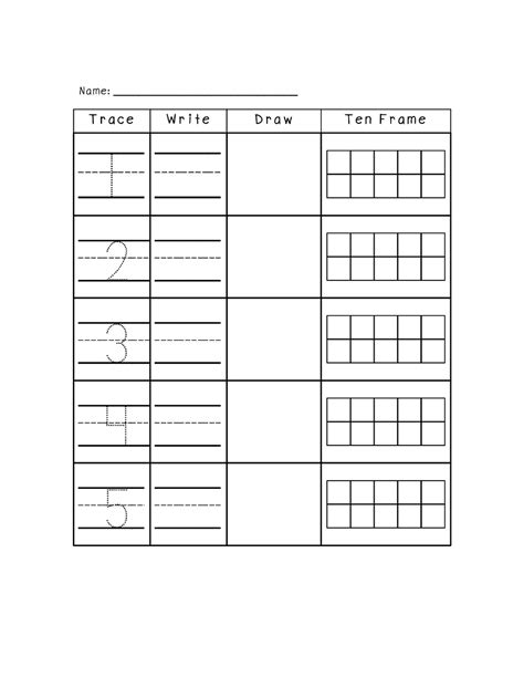 Printable Blank Ten Frames