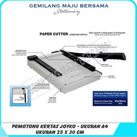 Jual Pemotong Kertas Paper Cutter Joyko Pc 2530 A4 Murah Shopee