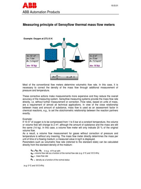 PDF Measuring Principle Of Thermal Mass Flow Meters DOKUMEN TIPS