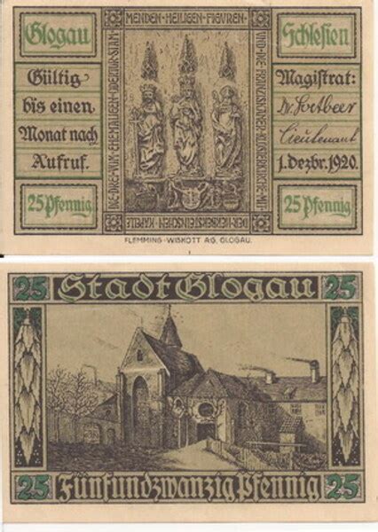 25 Pfennig Glogau Ville de Glogau Basse Silésie Numista