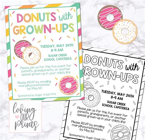 Donuts With Grownups Donuts With Grownups Invitation Donuts - Etsy Canada in 2022 | Personalized ...