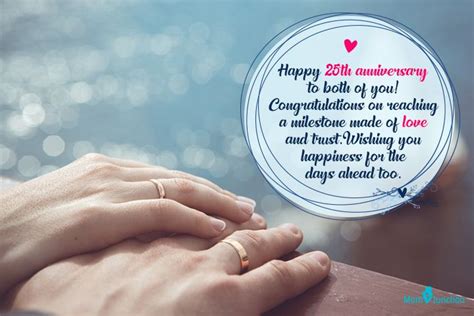 450 Best 25th Wedding Anniversary Wishes For Lovely Couples 25th