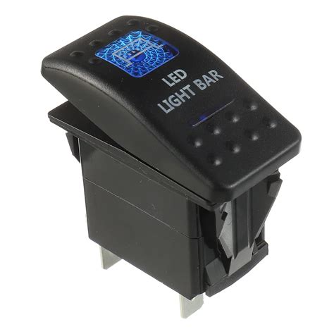 Huarew V Interrupteur Bascule Broches Rocker Switch Blue Led