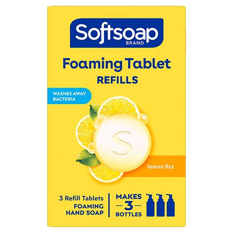 Softsoap Foaming Hand Soap Refill Lemon Fizz All Skin Type 3 Tablets 8 Oz