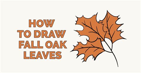 How to Draw Fall Oak Leaves - Really Easy Drawing Tutorial