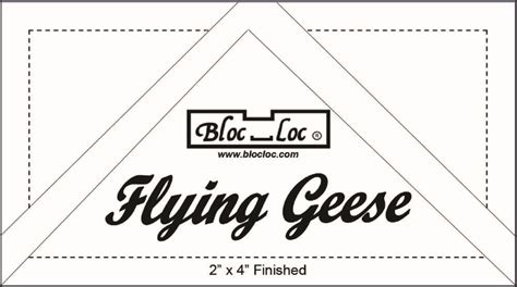 Bloc Loc Flying Geese 2 X 4 Bloc Loc Quilting Ruler Fabric Patch