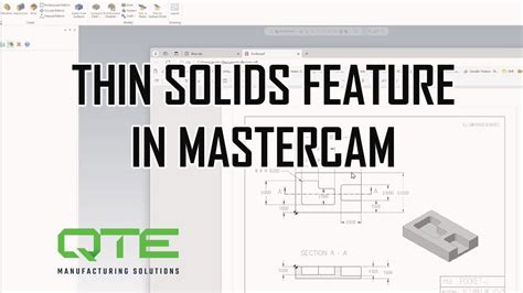 Mastercam Thin Feature In Solid Creation Youtube