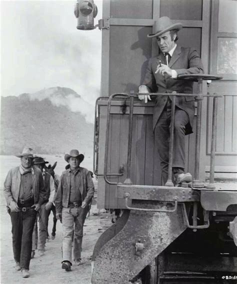 The Train Robbers John Wayne And Ben Johnson With Ricardo Montalban