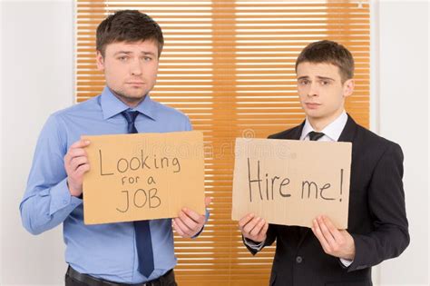 Two Unemployed Men Looking For A Job Stock Photo Image 34979400