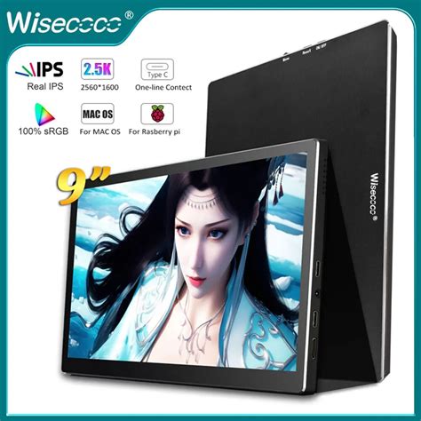 Wisecoco K Inch Ips Touchscreen Portable Monitor Type C Hdmi For