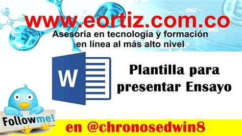 Cómo Hago Un Ensayo En Word 2016 Youtube