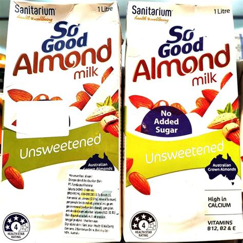 Jual SUSU ALMOND SANITARIUM SO GOOD ALMOND MILK UNSWEETENED Shopee