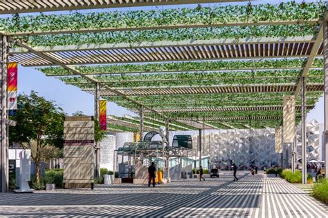 Japan Pavilion At Expo 2020 Dubai With Japanese And Uae National Flags