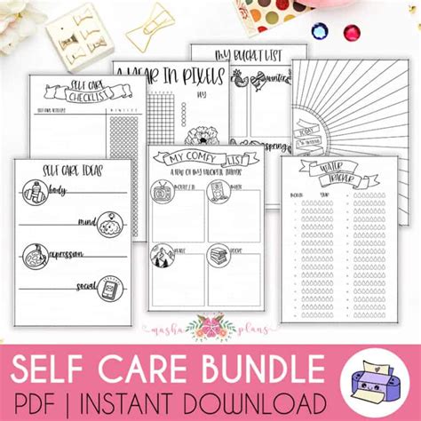 7 More Printable Bullet Journal Weekly Spreads Bundle Masha Plans