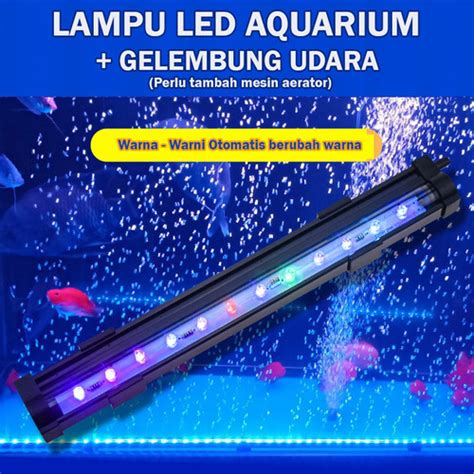 Jual Lampu Celup Led Aquarium Batu Aerator Lampu Gelembung Akuarium