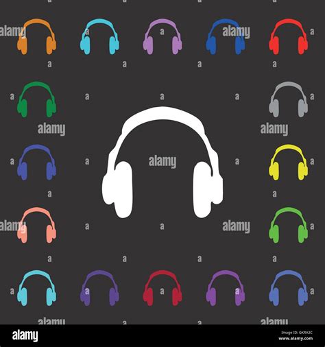 Headsets Icon Sign Lots Of Colorful Symbols For Your Design Vector