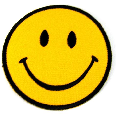 Graphic Dust Smiley Face Embroidered Iron On Patch Smile Logo Happy