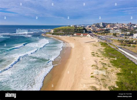 Aerial View Of Nobbys Beach Newcastle Australia Nobbys Beach Located