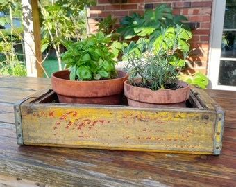 Vintage Yellow Coca Cola Wooden Crate Etsy