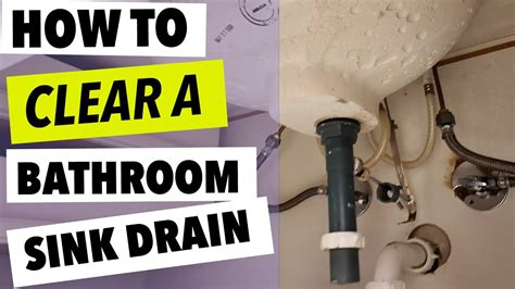 How To Clear A Clogged Bathroom Sink Drain Youtube