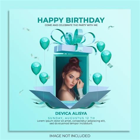 Premium Psd Digital Birthday Celebration Social Media Post Template Happy Birthday