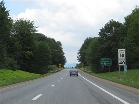 Vermont Interstate 189 Westbound Cross Country Roads