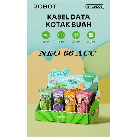 Jual Kabel Charger Data Cable Robot Rt Cd S A Micro Usb Colorful