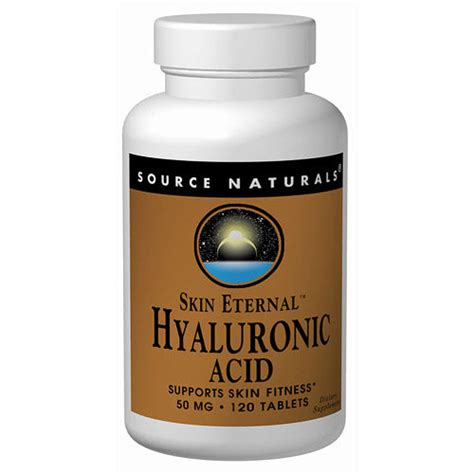 Hyaluronic Acid Skin Eternal Value Size 120 Tablets Source Naturals