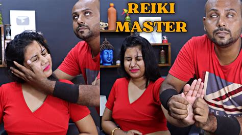 Girl Received Very Powerful Head And Body Massage By Reiki Master