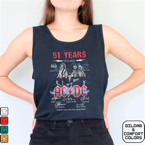 Vintage 51 Years Acdc 1973 2024 Shirt Acdc Band Unisex Shirt