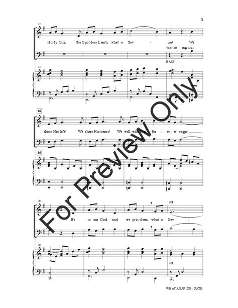 What A Savior Satb By Tom Fettke Philip J W Pepper Sheet Music