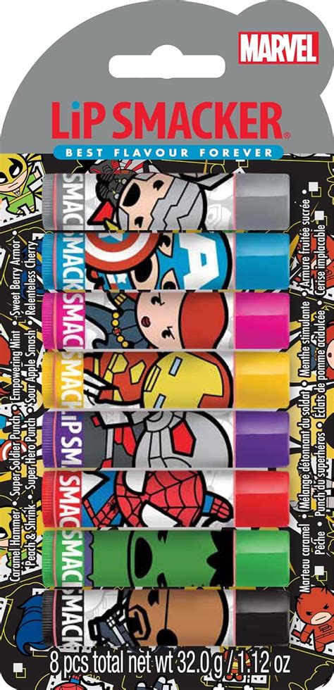 Lip Smacker Marvel Collection The Avengers Party Pack 8 Flavoured Lip