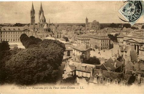 Caen Caen Panorama Pris Du Vieux Saint Etienne Ll Carte