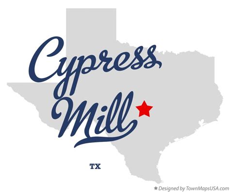 Map of Cypress Mill, TX, Texas