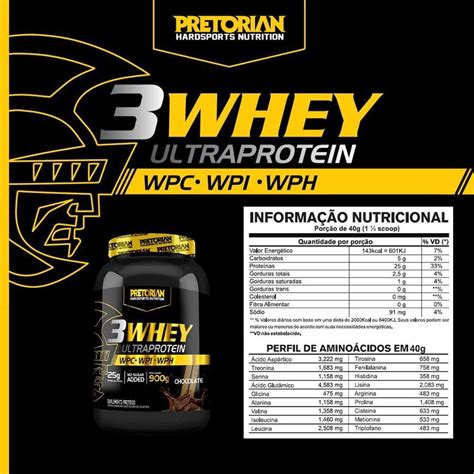 Whey Protein 3w Ultra Protein 900g Pretorian Coqueteleira