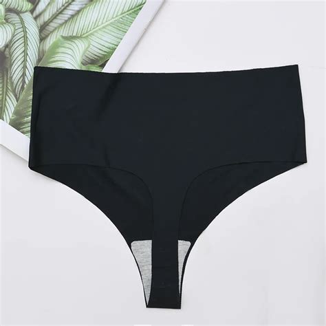 Culotte Slip String Taille Haute Sans Couture Pour Femme Sous V Tement Sexy Lingerie Confortable