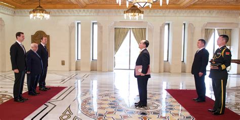 President Al Assad Accepts Credentials Of New Ambassador Of China Syrian Times