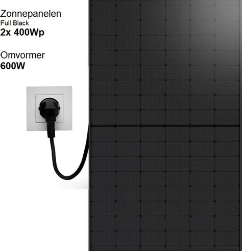 LDY 2 Zonnepanelen Met Stekker Set 800Wp Full Black Zonnepanelen